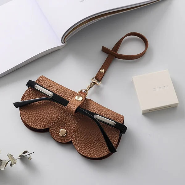 OptiGuard Soft PU Leather Glasses Case with Snap Closure