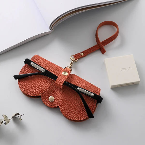 OptiGuard Soft PU Leather Glasses Case with Snap Closure