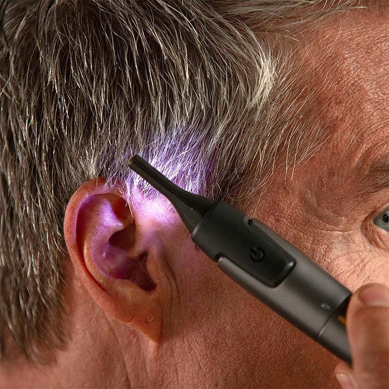 TrimEdge Precision Hair Trimmer with LED Light and Blade Guards