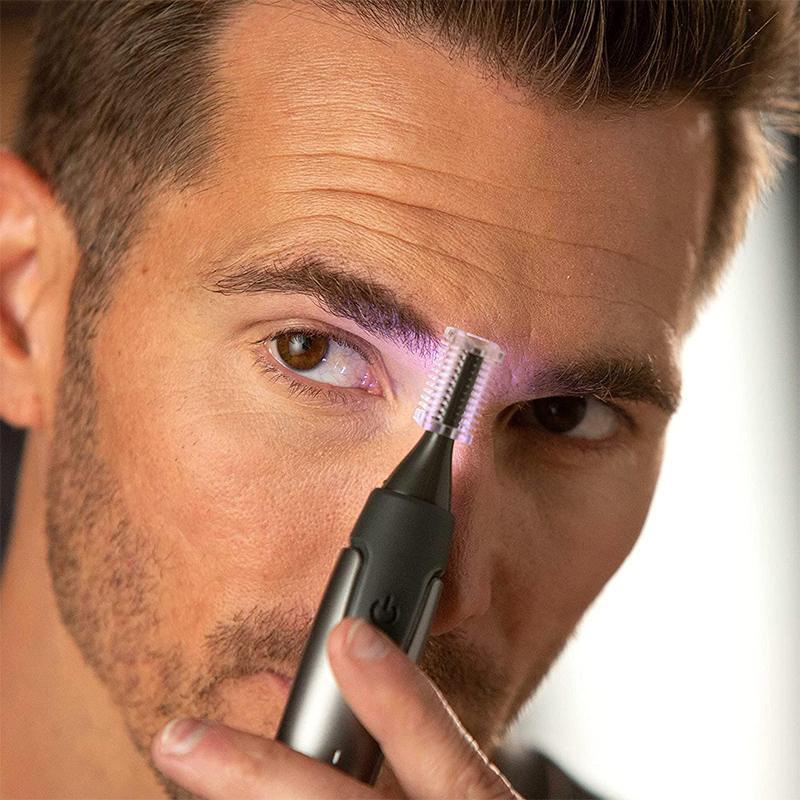 TrimEdge Precision Hair Trimmer with LED Light and Blade Guards