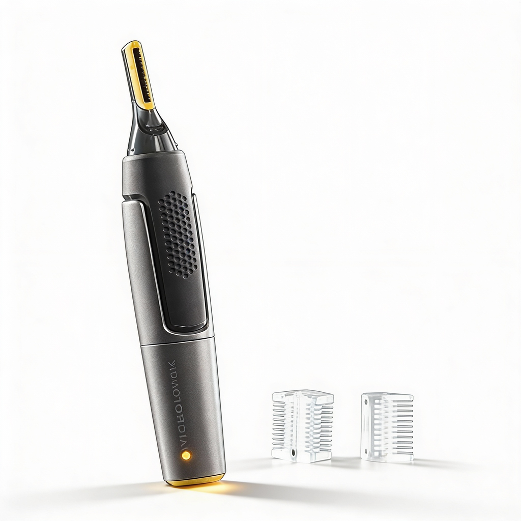 TrimEdge Precision Hair Trimmer with LED Light and Blade Guards