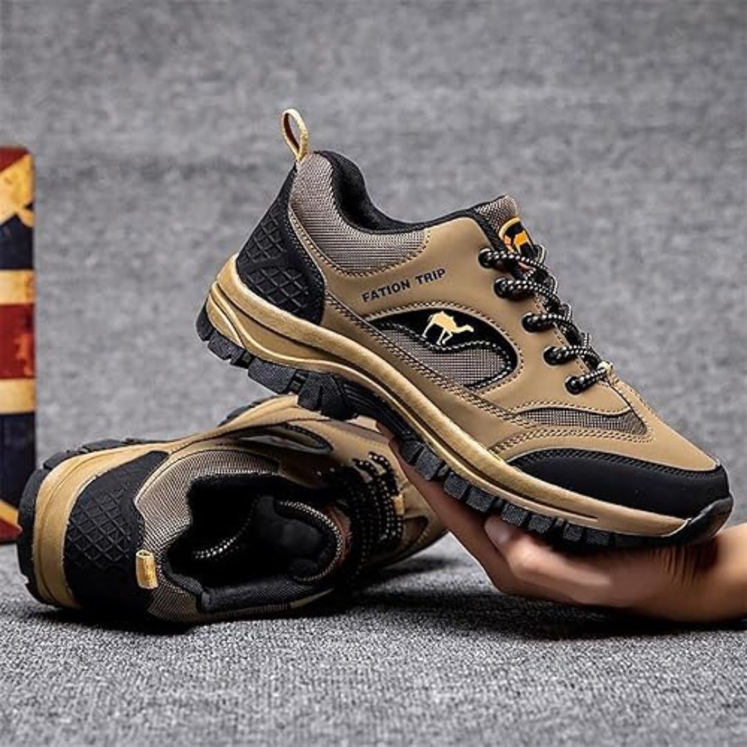 TrailEase Men's Walking Shoes with Cushioned Sole and Grip