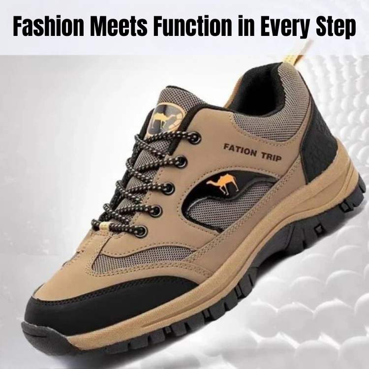 TrailEase Men's Walking Shoes with Cushioned Sole and Grip