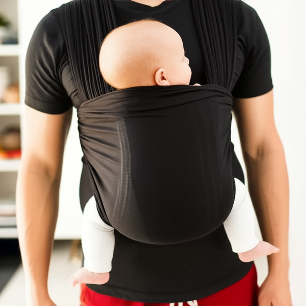 Hands-Free Baby Carrier Shirt with Built-in Pouch and Stretchy Cotton