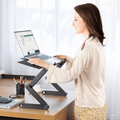 Premium Adjustable Aluminum Laptop Stand with 360-Degree Rotation and Detachable Mouse Pad
