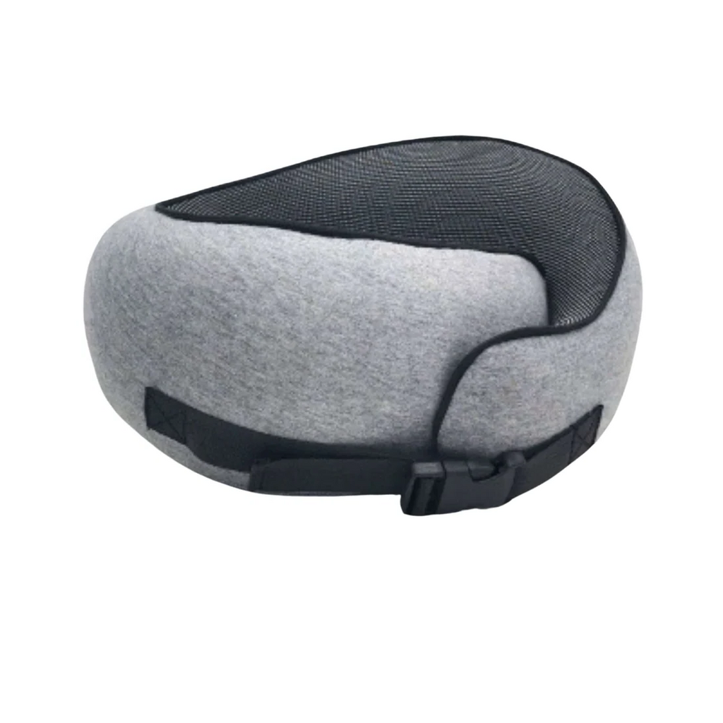 Premium Travel Neck Support Pillow with Snap Closure and Sleep Accessories Kit