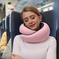 Premium Travel Neck Support Pillow with Snap Closure and Sleep Accessories Kit