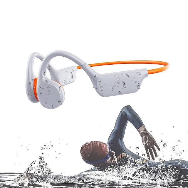 AquaSound Open-Ear Bone Conduction Headphones with 32GB Memory and IPX8 Waterproof Rating