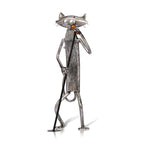 MelodyPaws Cat Guitar Sculpture | Decorative Metal Cat Figurine