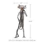 MelodyPaws Cat Guitar Sculpture | Decorative Metal Cat Figurine