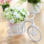 FloraNest Wicker Flower Basket with Decorative Silk Floral Arrangement