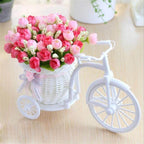 FloraNest Wicker Flower Basket with Decorative Silk Floral Arrangement