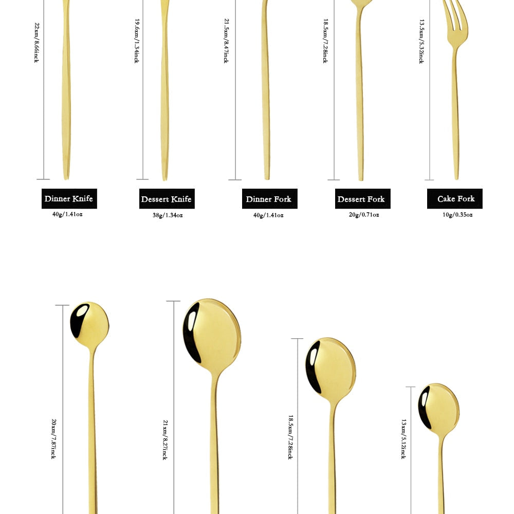 LumiTable 24-Piece Stainless Steel Cutlery Set | Modern Flatware Collection