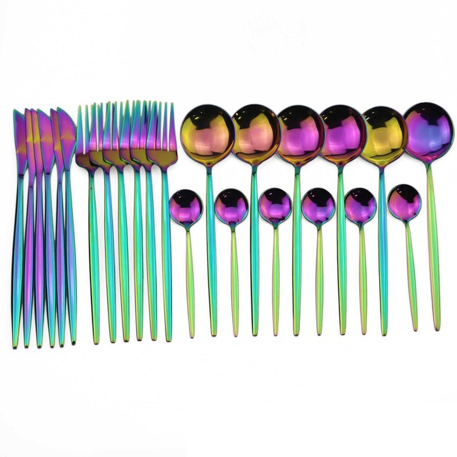 LumiTable 24-Piece Stainless Steel Cutlery Set | Modern Flatware Collection