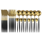 LumiTable 24-Piece Stainless Steel Cutlery Set | Modern Flatware Collection