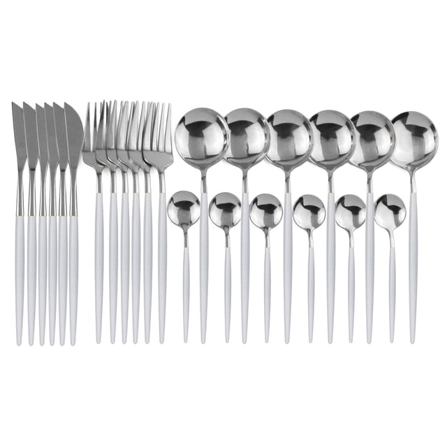 LumiTable 24-Piece Stainless Steel Cutlery Set | Modern Flatware Collection