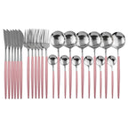 LumiTable 24-Piece Stainless Steel Cutlery Set | Modern Flatware Collection