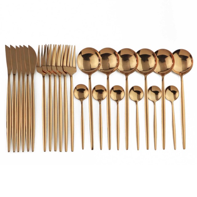 LumiTable 24-Piece Stainless Steel Cutlery Set | Modern Flatware Collection