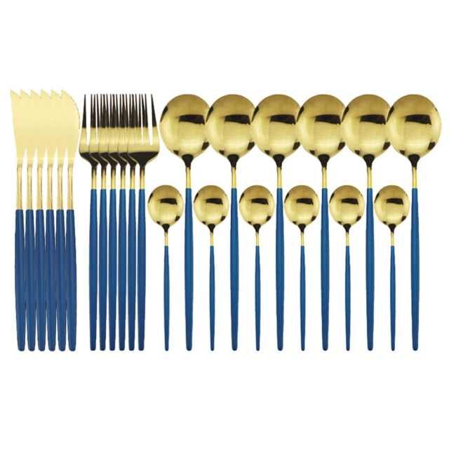 LumiTable 24-Piece Stainless Steel Cutlery Set | Modern Flatware Collection