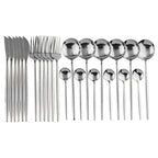 LumiTable 24-Piece Stainless Steel Cutlery Set | Modern Flatware Collection