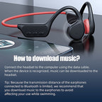 AquaSound Open-Ear Bone Conduction Headphones with 32GB Memory and IPX8 Waterproof Rating