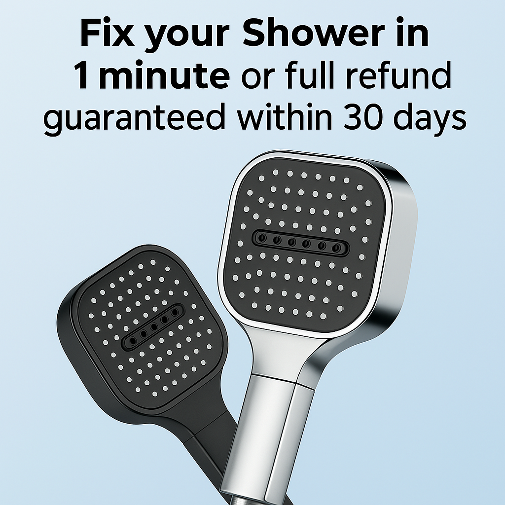 AquaPulse High Pressure Shower Head with Multi Spray Settings