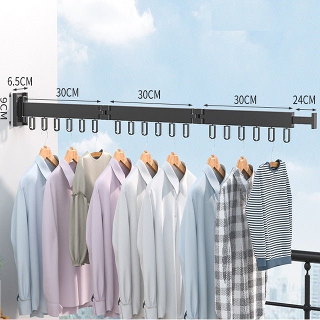 Retractable Wall Mounted Clothes Drying Rack