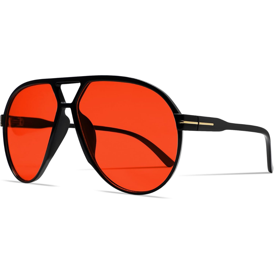 SolaraVue Oversized Square Sunglasses | UV400 Retro Aviator Eyewear