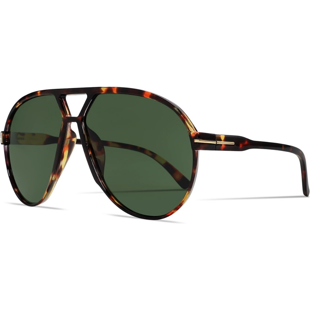 SolaraVue Oversized Square Sunglasses | UV400 Retro Aviator Eyewear