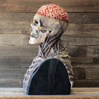 Articulated Skull Full Head Latex Mask with Movable Jaw – Halloween Costume Accessory