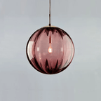 Veralya Lustre Boule en Verre Fumé Design Scandinave Moderne