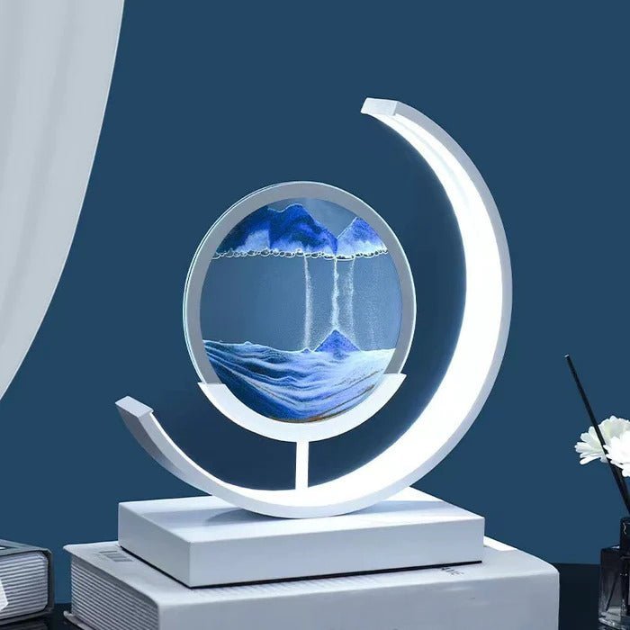 Lampe de Table Sable Mouvant LED Design Rotatif