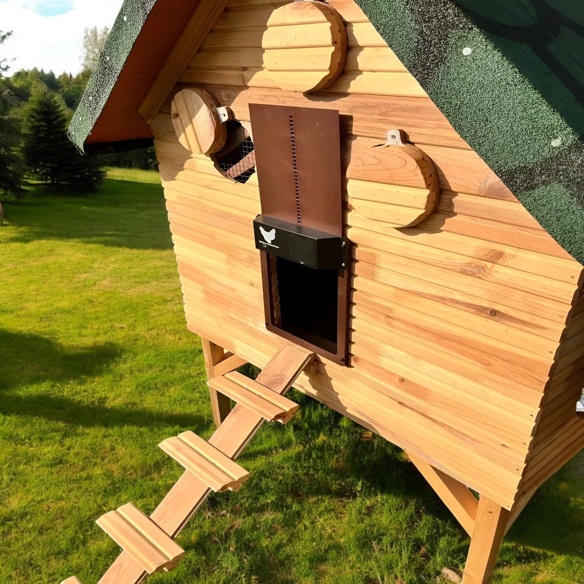 CoopGuard Automatic Chicken Coop Door with Light Sensor Control