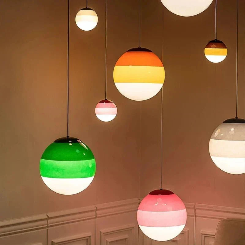 AuraVista Dimmable Glass Pendant Light for Dining Room and Bedroom