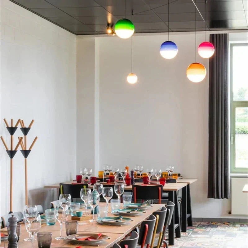 AuraVista Dimmable Glass Pendant Light for Dining Room and Bedroom