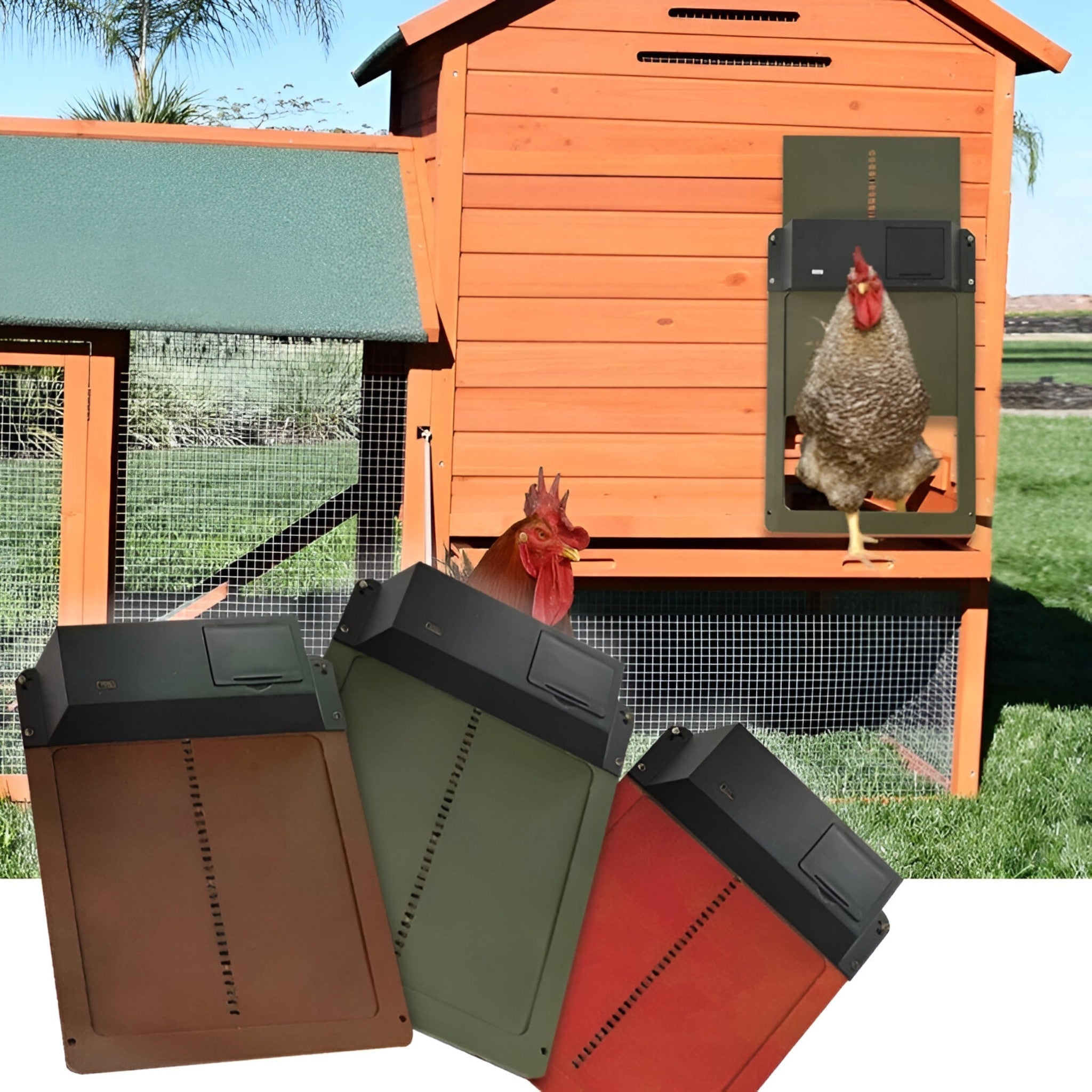 CoopGuard Automatic Chicken Coop Door with Light Sensor Control