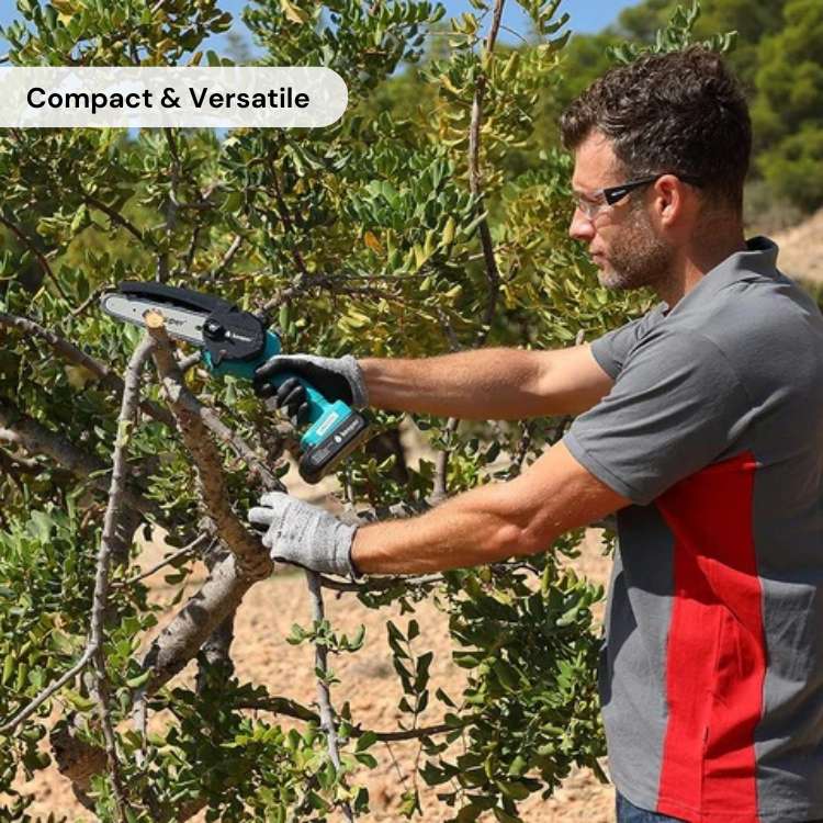 TimberLite 6-Inch Cordless Mini Chainsaw with Dual Battery Pack