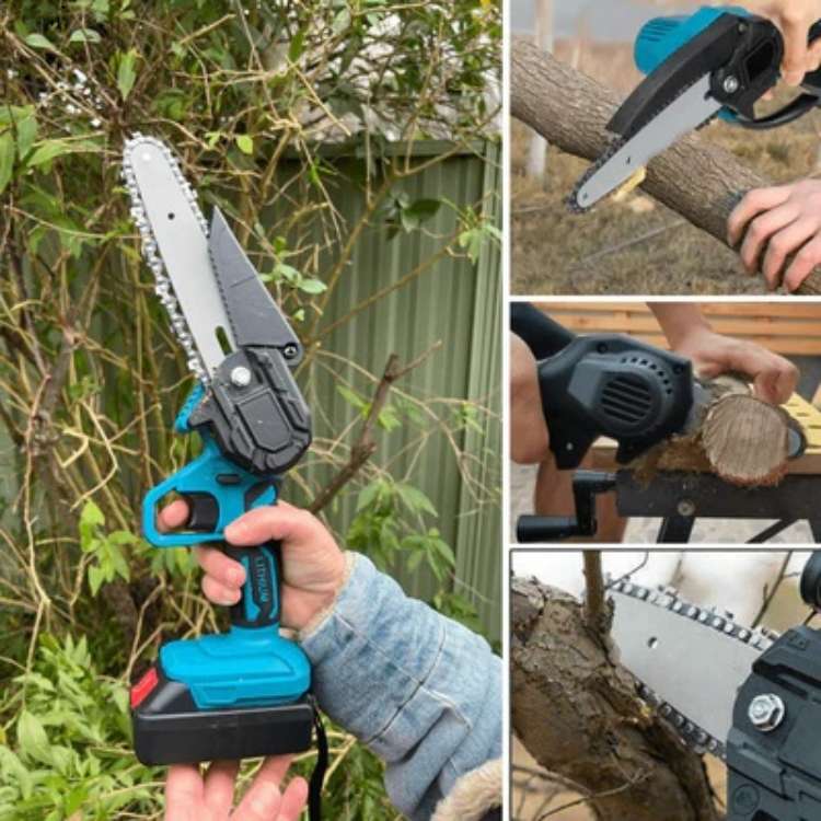 TimberLite 6-Inch Cordless Mini Chainsaw with Dual Battery Pack