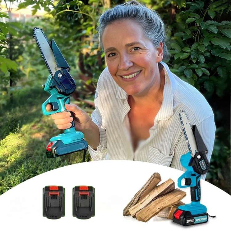 TimberLite 6-Inch Cordless Mini Chainsaw with Dual Battery Pack