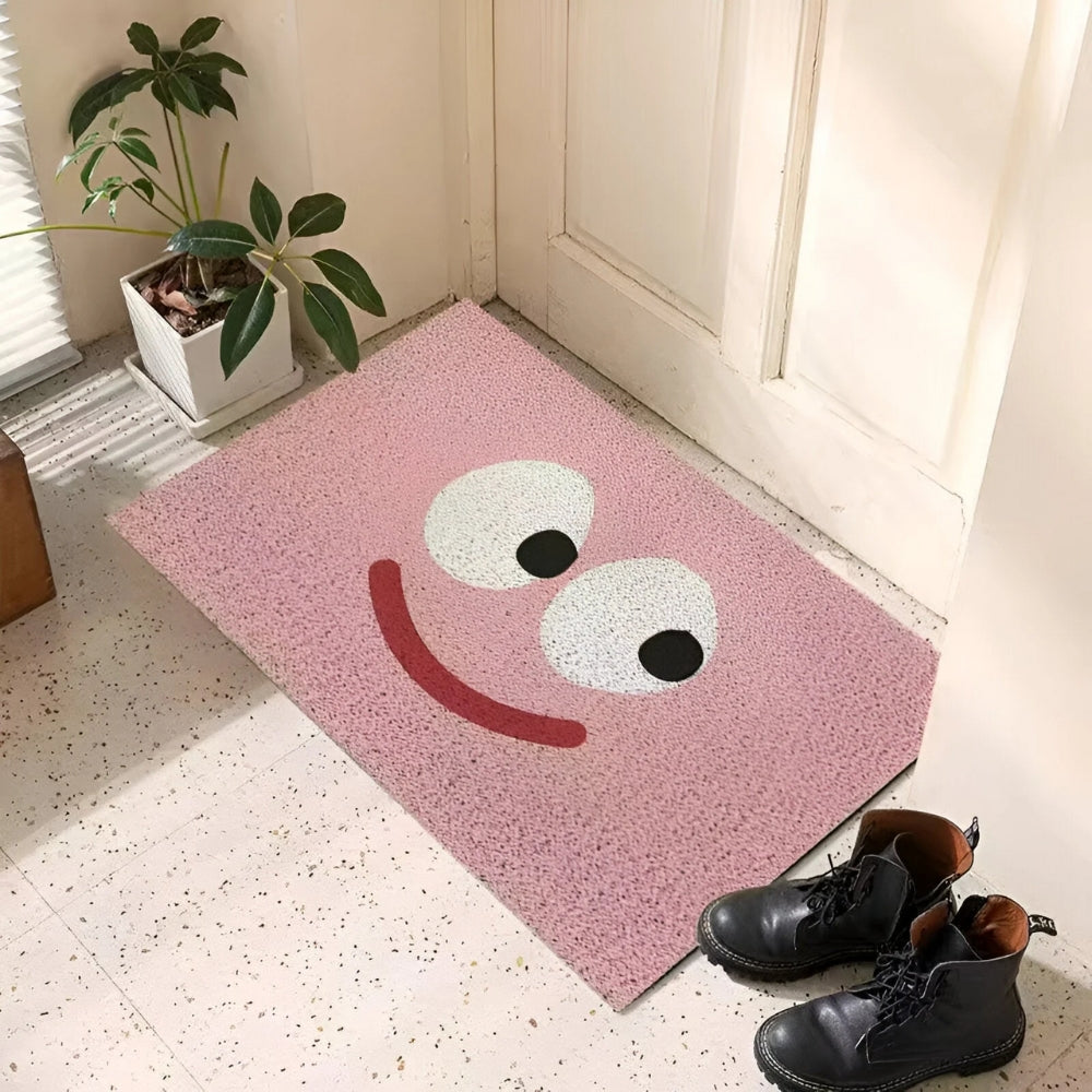 Joyful Smile Doormat Non-Slip for a Welcoming Entrance