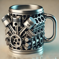 CraftRelief 3D Decorative Mug Stainless Steel Lined Novelty Cup