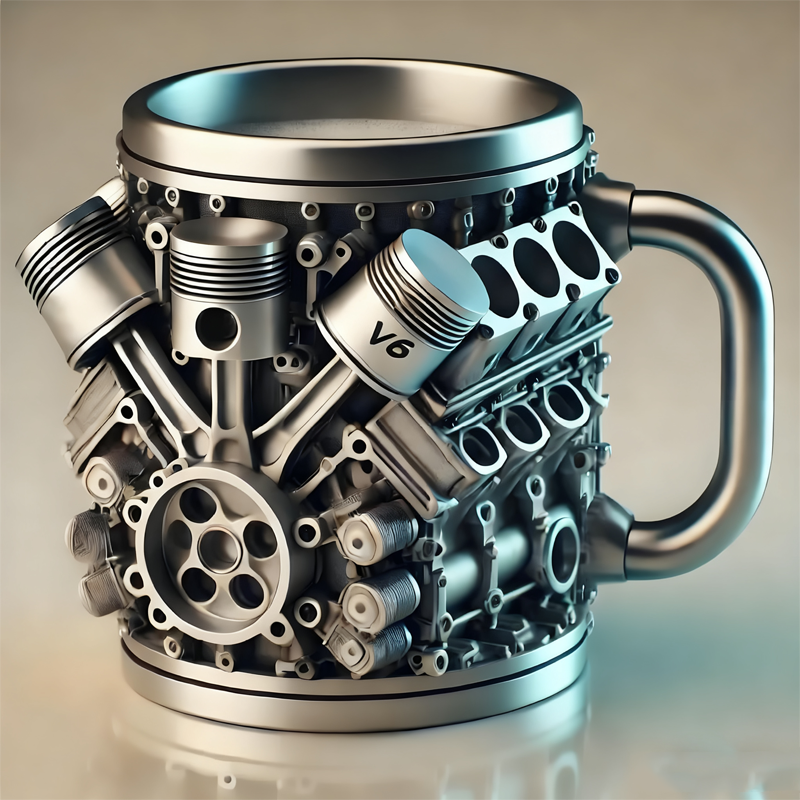 CraftRelief 3D Decorative Mug Stainless Steel Lined Novelty Cup