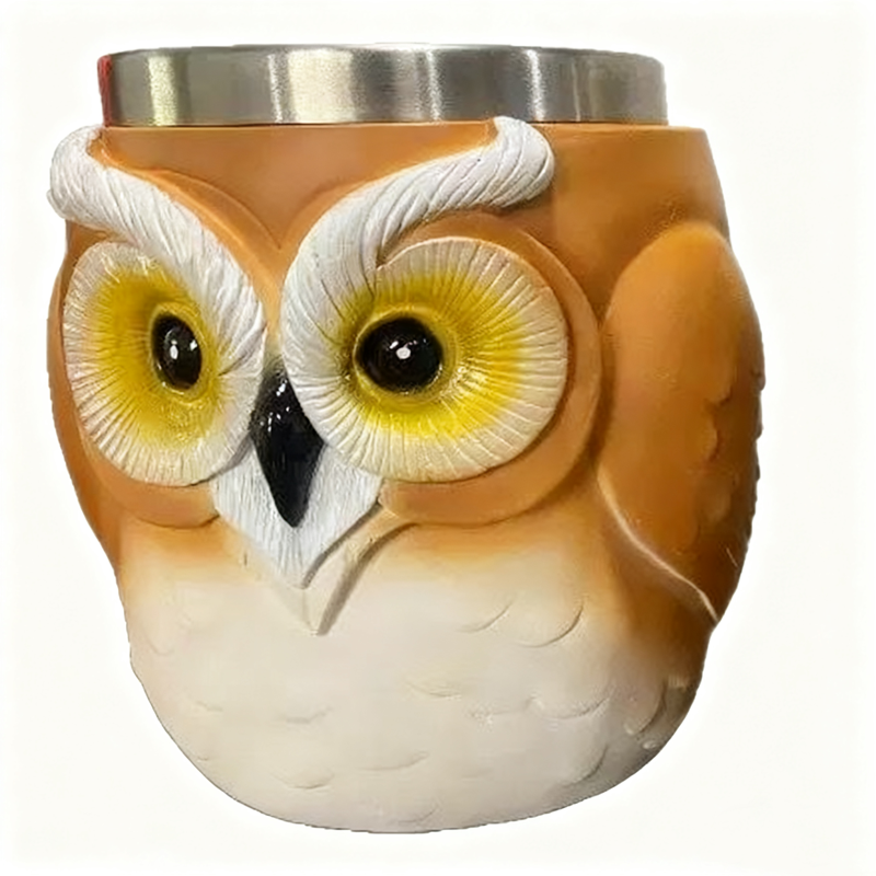 CraftRelief 3D Decorative Mug Stainless Steel Lined Novelty Cup