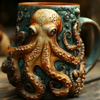 CraftRelief 3D Decorative Mug Stainless Steel Lined Novelty Cup
