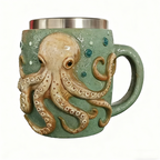 CraftRelief 3D Decorative Mug Stainless Steel Lined Novelty Cup