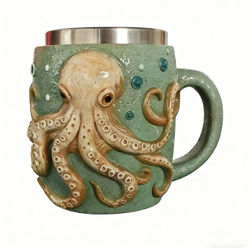 CraftRelief 3D Decorative Mug Stainless Steel Lined Novelty Cup