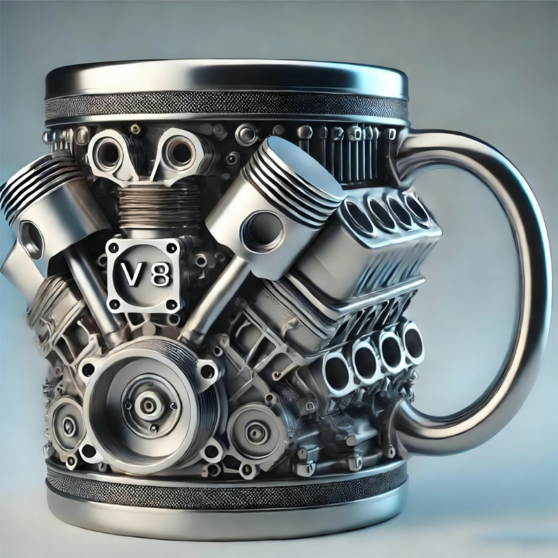 CraftRelief 3D Decorative Mug Stainless Steel Lined Novelty Cup