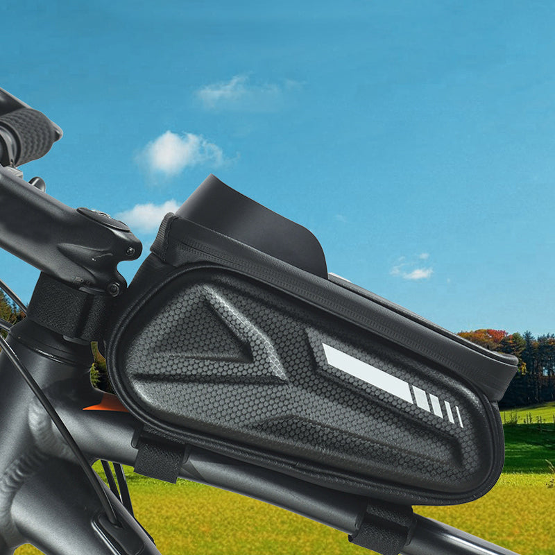 TrailVault Waterproof Bike Frame Bag with Touchscreen Phone Holder