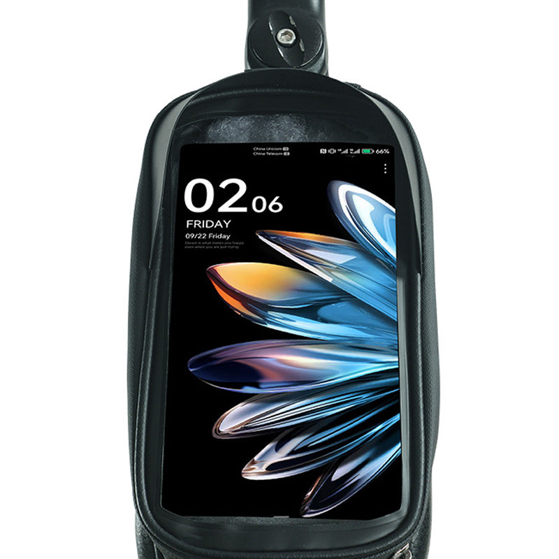 TrailVault Waterproof Bike Frame Bag with Touchscreen Phone Holder