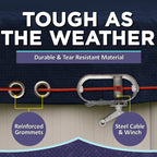 Heavy-Duty Round Pool Cover with Ratchet System – 210D Oxford Waterproof & UV-Resistant